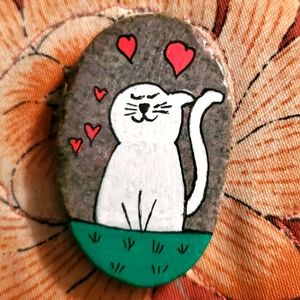 Handmade painted stone